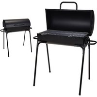 BBQ Holzkohlegrill - Grillfläche 60 x 30 cm - Rostfreier Stahl