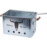 Grill King Holzkohlegrill Rectangle - Silber - 32x20x20 cm