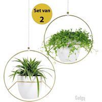 Gadgy Plant pendant with pot - Hängetopf 2 Stk. - Blumentopf hängend - Blumentöpfe für drinnen - Ø32CM