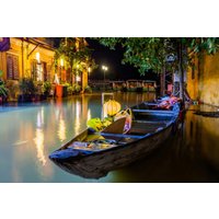 Papermoon Fototapete »HOI AN VIETNAM-FLUSS CANAL GASSE ALTSTADT BLUMEN MAUER«