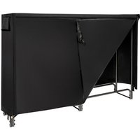 Coast Kaminholzregal mit Abdeckung - Metall - 184 x 36 x 123 cm - Schwarz