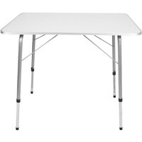 Garten Campingtisch - verstellbar - klappbar - 80x60x69cm - Weiß