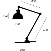 midgard modular TYP 551 Tischleuchte schwarz 60 cm