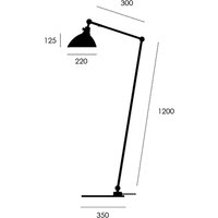 midgard modular TYP 556 Stehleuchte schwarz 140 cm