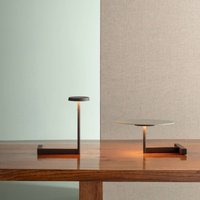 Vibia Flat LED-Tischleuchte Höhe 16 cm grau L1