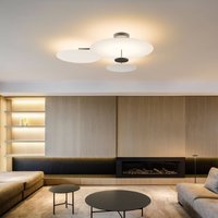 Vibia Flat LED-Deckenleuchte 4-flg. Ø 90 cm weiß