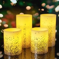 Pauleen Golden Glitter Candle LED-Kerze 4er Set