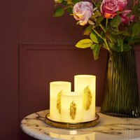 Pauleen Golden Feather Candle LED-Kerze 3er Set