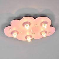 Deckenleuchte Wolke rosa 5-flammig