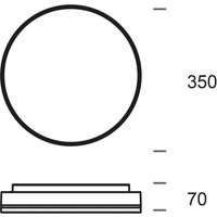 LED-Deckenleuchte Subra IP54 TRIAC-dimmbar 3.000K