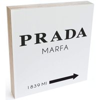 Wall-Art Holzbild »Tischdeko Prada Marfa Holzbild«