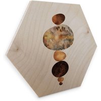 Wall-Art Holzbild »Gold Feng Shui Holzbild Steine«