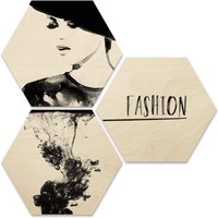 Wall-Art Holzbild »Fashion Collage Holzbild Set«