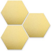 Wall-Art Metallbild »3er Set Geometrische Gold Deko«