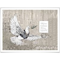 Wall-Art Poster »Banksy Die Friedenstaube Graffiti«