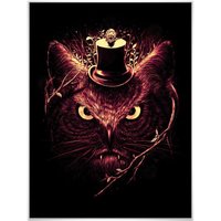 Wall-Art Poster »Nicebleed Meowl Katze Eule Magie«