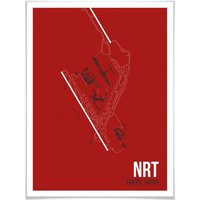 Wall-Art Poster »Wandbild NRT Grundriss Tokyo«