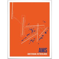 Wall-Art Poster »Wandbild AMS Grundriss Amsterdam«