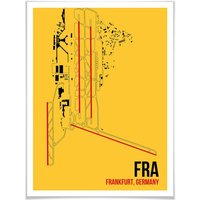 Wall-Art Poster »Wandbild FRA Grundriss Frankfurt«