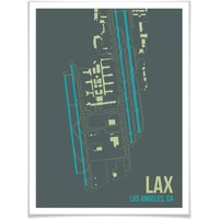 Wall-Art Poster »Wandbild LAX Grundriss Los Angeles«