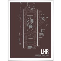 Wall-Art Poster »Wandbild LHR Grundriss London«