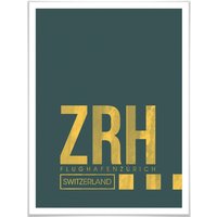 Wall-Art Poster »Wandbild ZRH Flughafen Zürich«