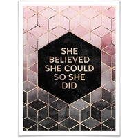 Wall-Art Poster »She Believed«