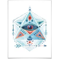 Wall-Art Poster »Boho Deko Schutzengel Auge«