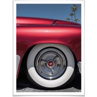 Wall-Art Poster »Vintage Auto Rot Retro Oldtimer«