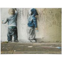 Wall-Art Poster »Graffiti Bilder Boys drawing«