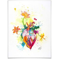 Wall-Art Poster »Nature Beating Heart«