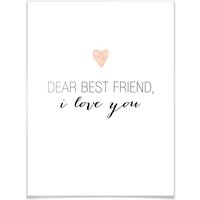 Wall-Art Poster »Dear best friend«