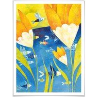 Wall-Art Poster »Märchen Wandbilder Gelbe Tulpen«