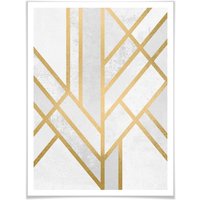 Wall-Art Poster »Geometrie Gold«