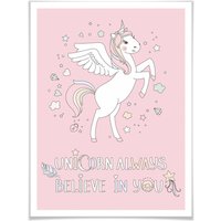 Wall-Art Poster »Pegasus fliegendes Einhorn«