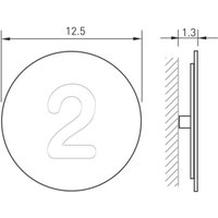 Hausnummer Round aus Edelstahl - 2