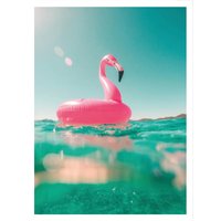 Wall-Art Poster »Flamingo macht Urlaub am Meer«