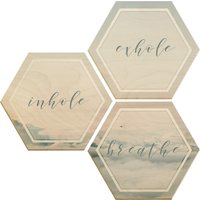 Wall-Art Holzbild »Inhale Exhale Breathe«