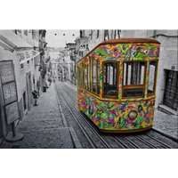 Wall-Art Metallbild »Ben Heine Tram in Lissabon«