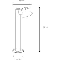 Weiße LED-Wegelampe Dingo mit GU10-LED