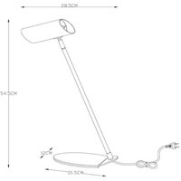 Weiße Schreibtischlampe Hester aus Metall