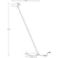 Weiße Stehlampe Hester aus Metall