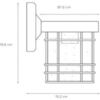 Außenwandleuchte Keppel aus Metall und Glas