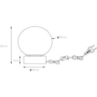 Glas-Tischleuchte Jorit in Kugelform