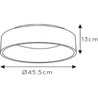 LED-Deckenleuchte Talowe schwarz Ø 45 cm