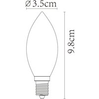 LED-Kerzenlampe E14 3W 2.200K dimmbar