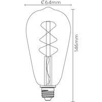 LED-Lampe E27 ST64 4W 2.200K amber mit Sensor