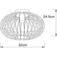 Deckenleuchte Reda schwarz Ø 32 cm