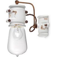 Weiße Wandlampe Nicolo im Vintage-Stil