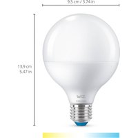 WiZ G95 LED-Lampe E27 11W Globe matt CCT